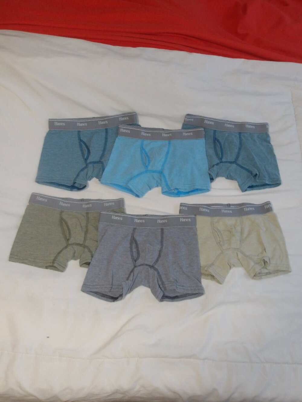 Hanes Boys Small Originals Boxer Briefs Stretch Cotton Underwear Assorted 6-pack
